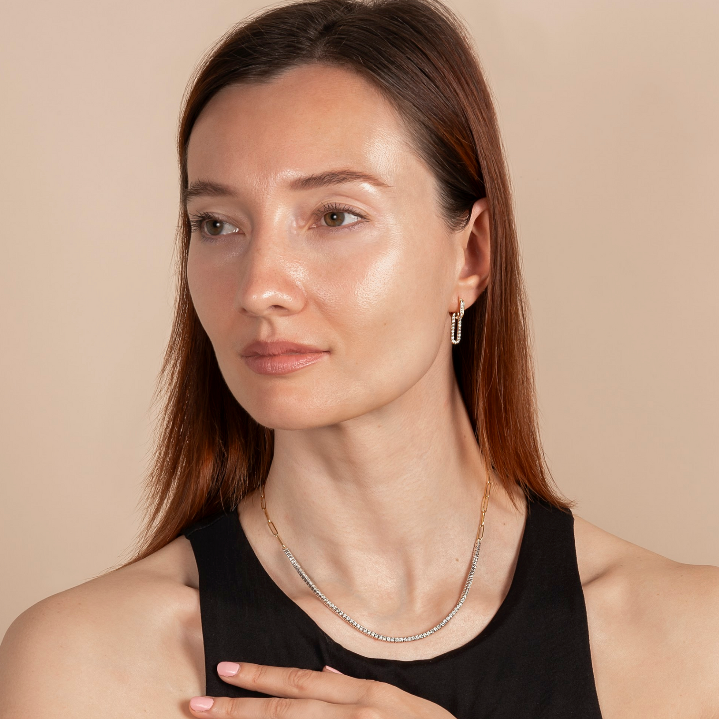Paperclip Link Lab Grown Diamond Earrings - AVIR New York