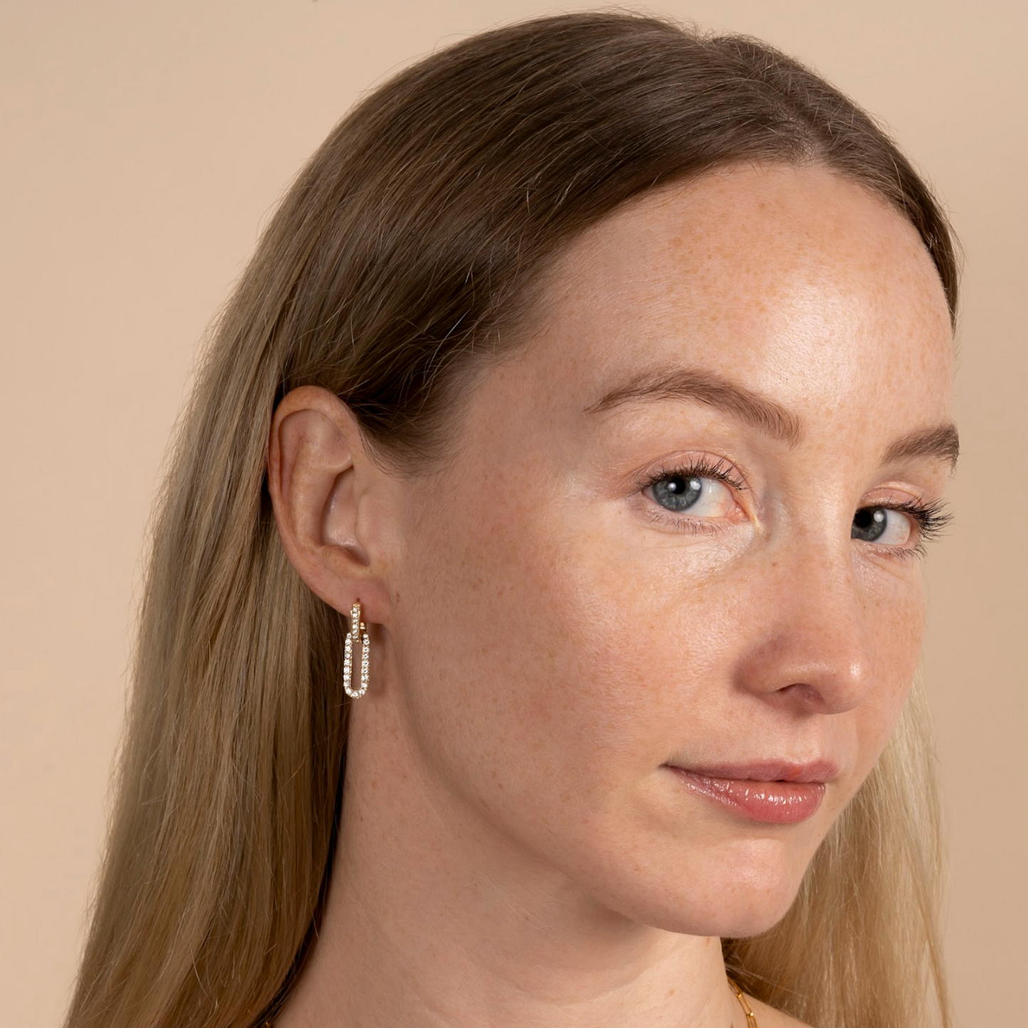 Paperclip Link Lab Grown Diamond Earrings - AVIR New York