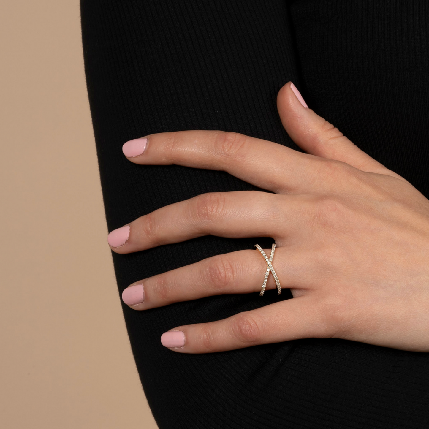 Criss Cross Half Way Lab Grown Diamond Ring - AVIR New York