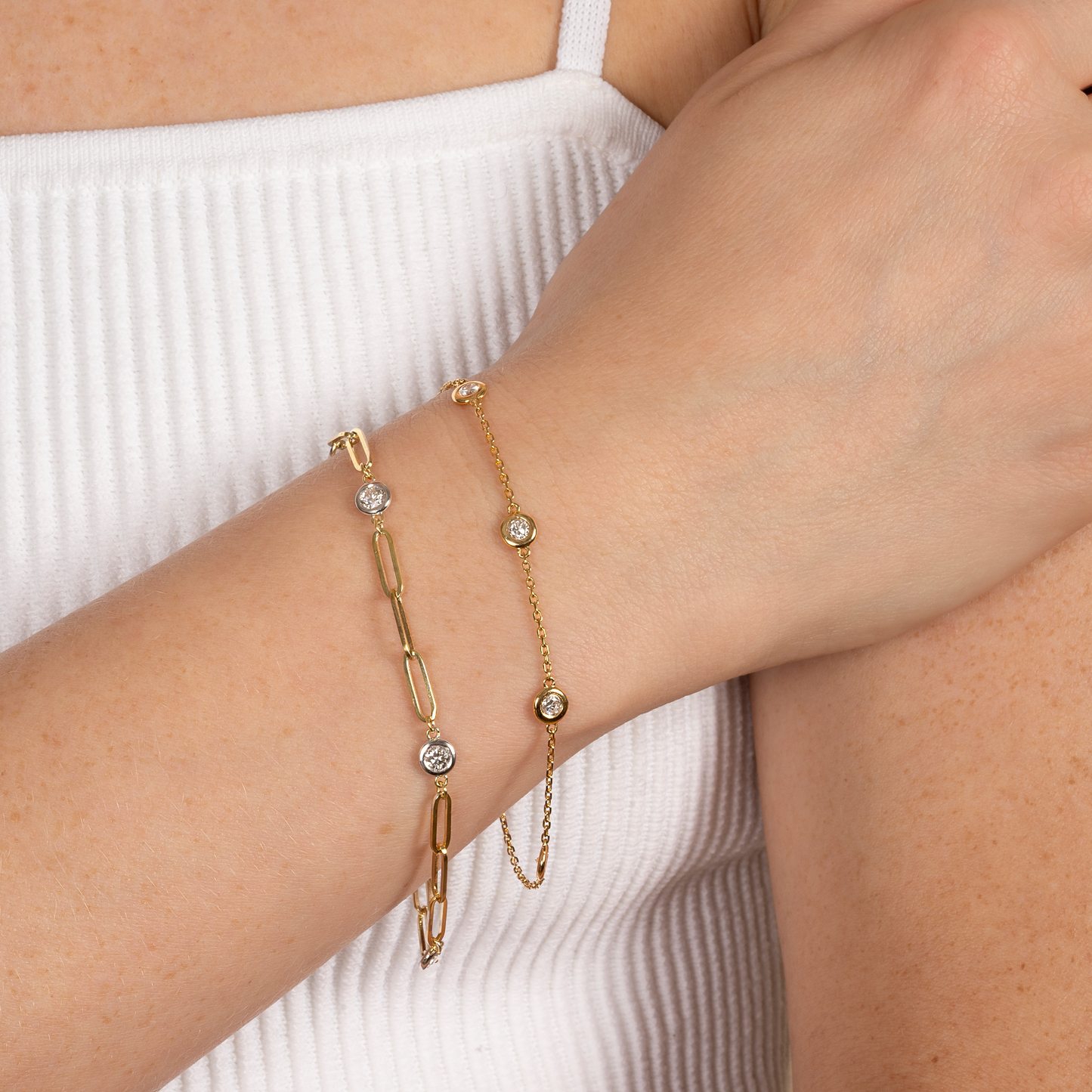 Diamond by the Yard Lab Grown Diamond Bracelet and 16 Inch Necklace Set - AVIR New York