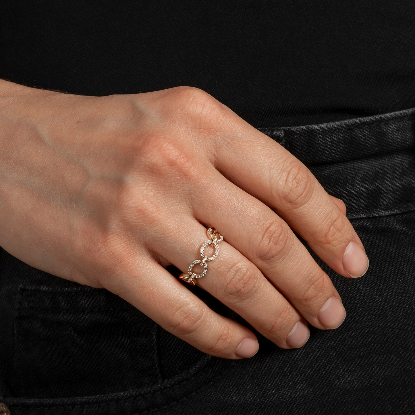 Halfway Lab Grown Diamond Link Ring - AVIR New York