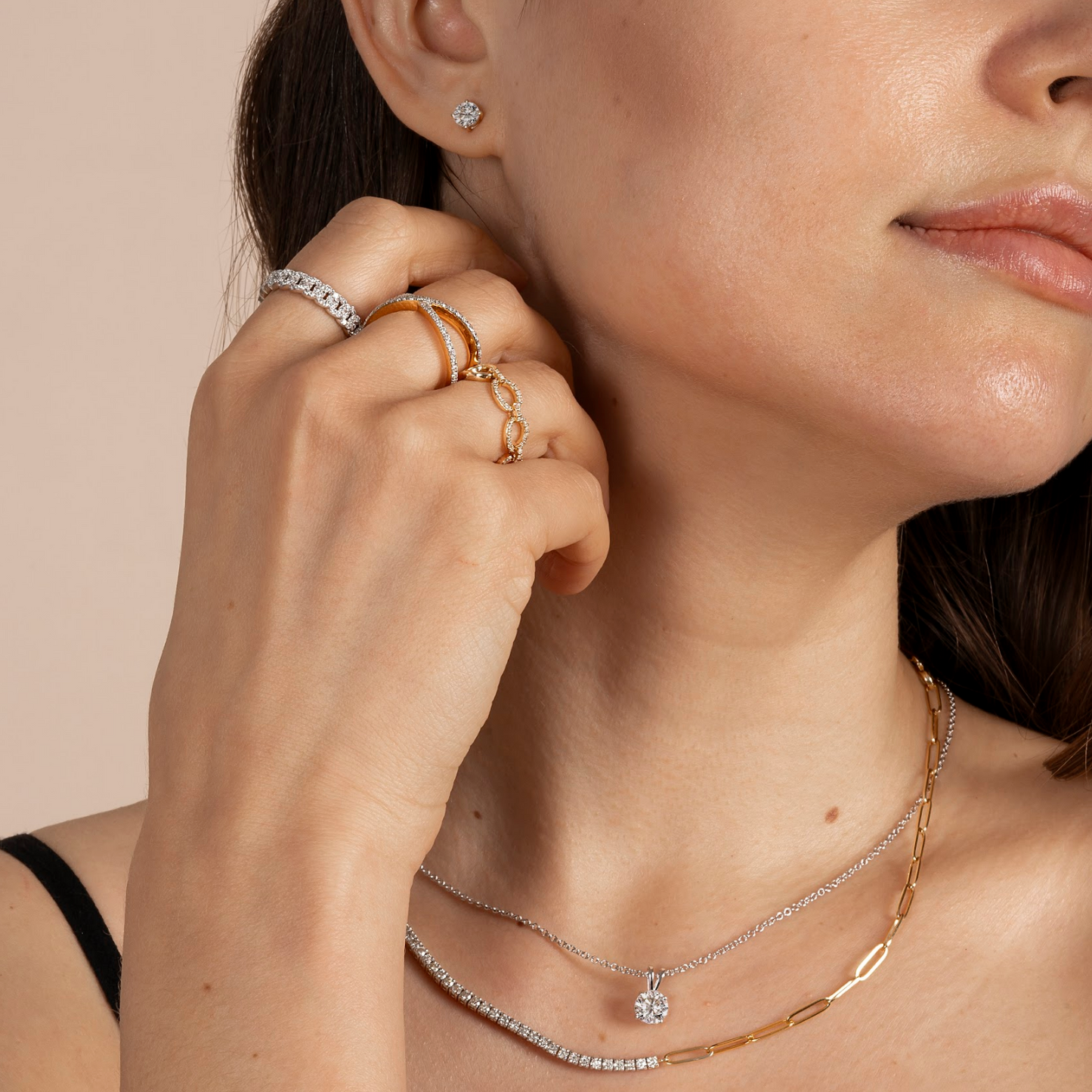 Halfway Lab Grown Diamond Link Ring - AVIR New York