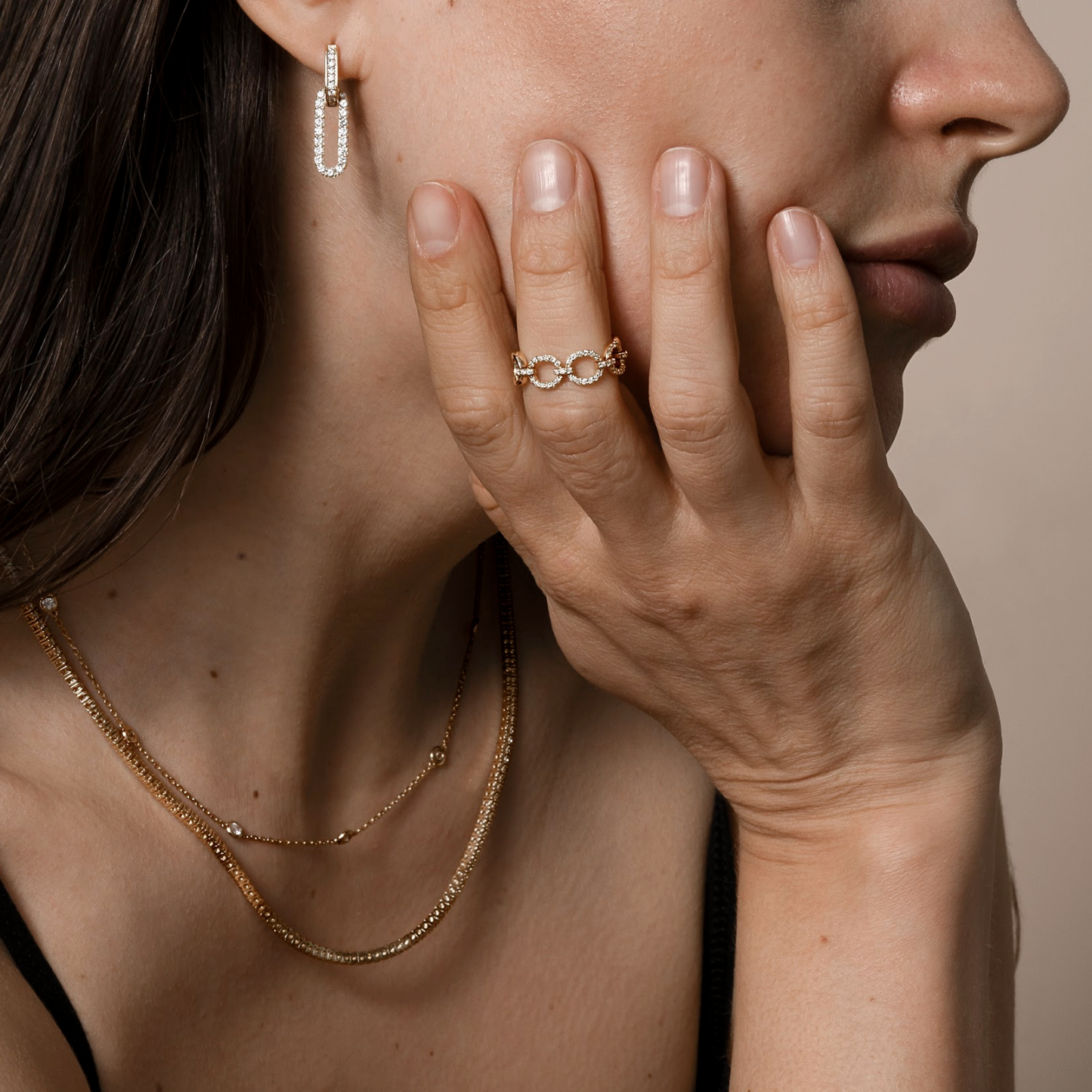 Halfway Lab Grown Diamond Link Ring - AVIR New York