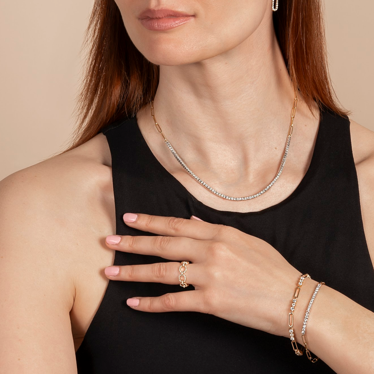 Halfway Lab Grown Diamond Link Ring - AVIR New York