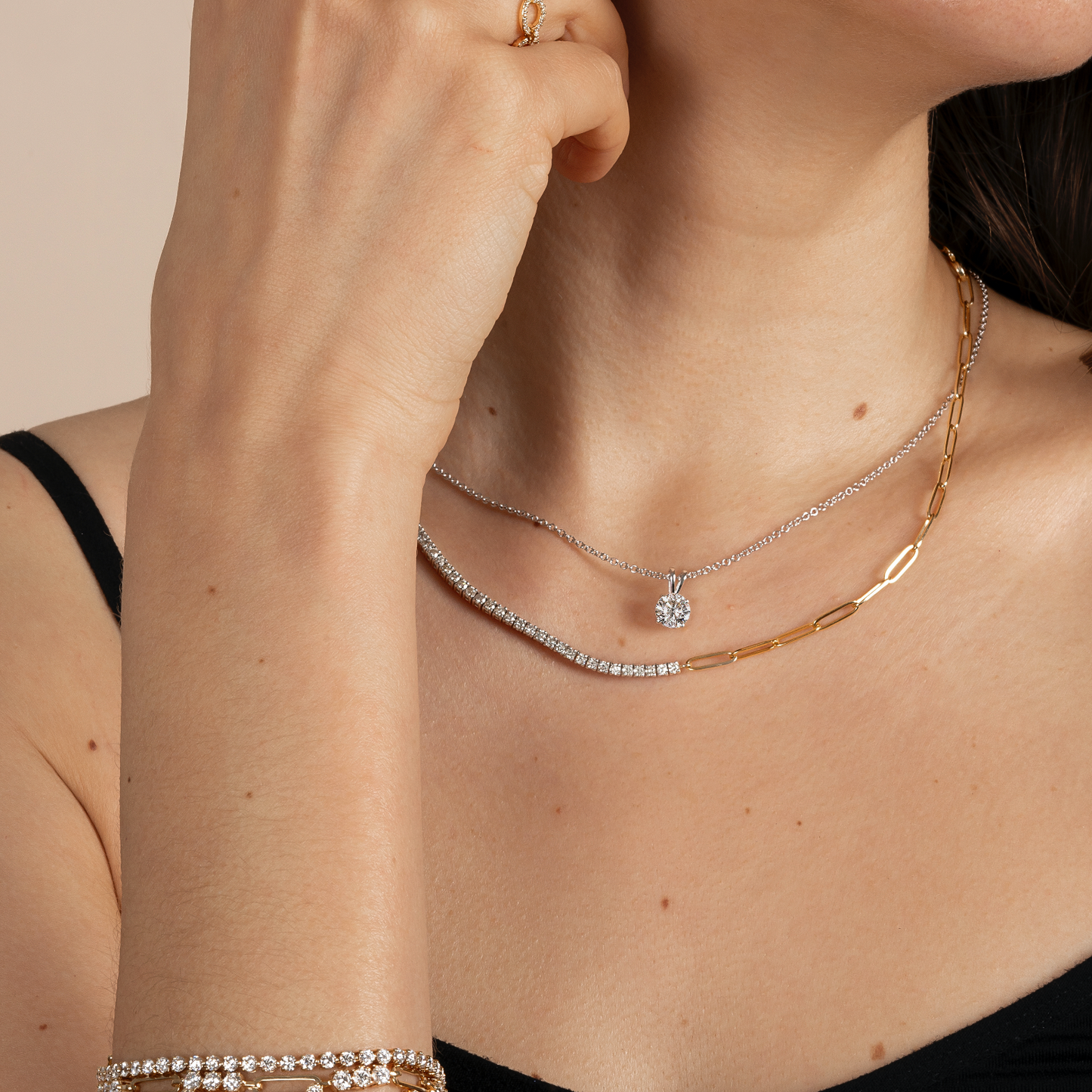 Lab Grown Diamond 4 Prong Solitaire Necklace - AVIR New York