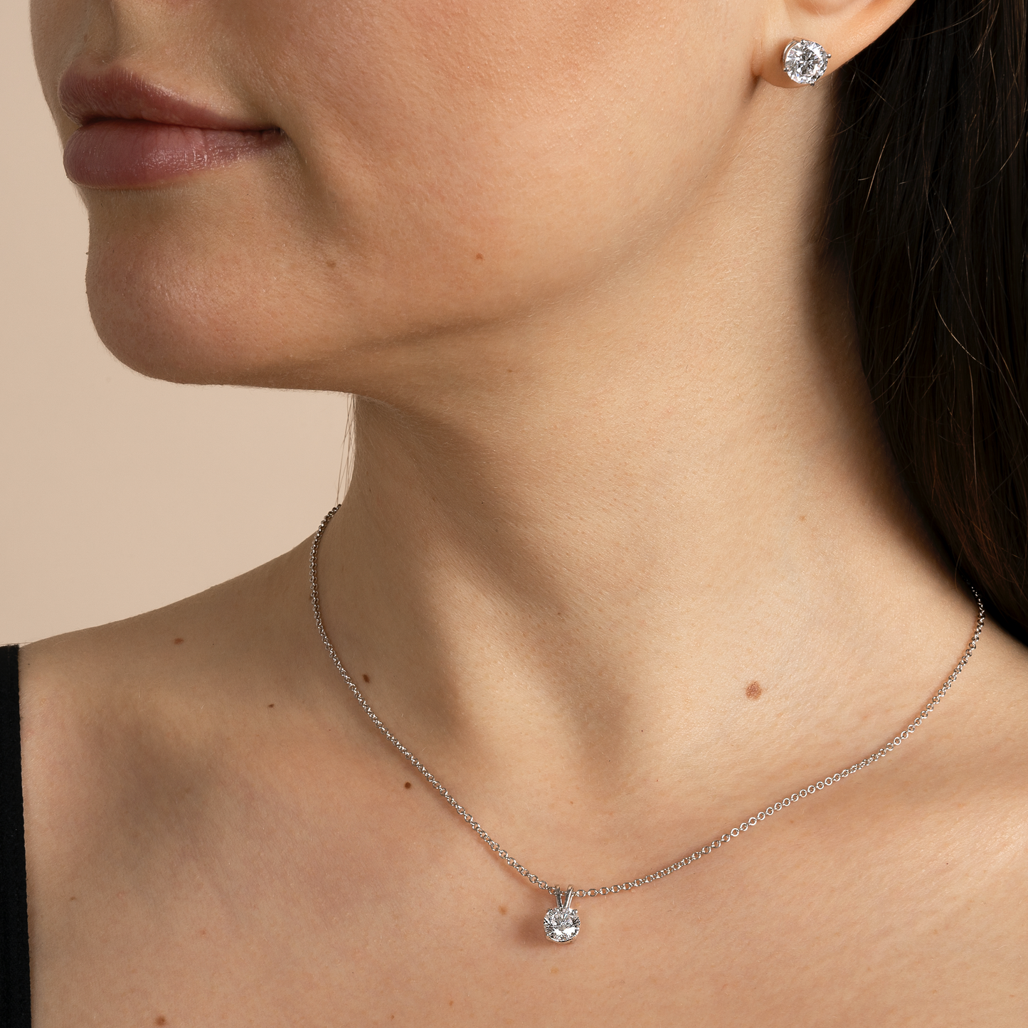 IGI Certified Lab Grown Diamond 4 Prong Solitaire Necklace - AVIR New York