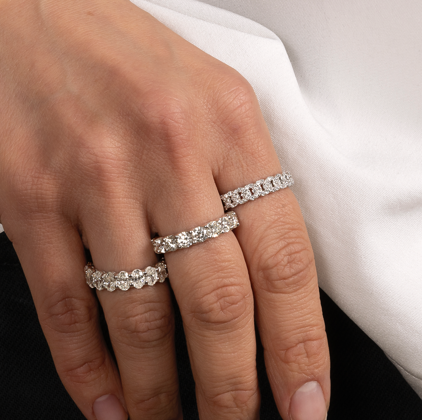 4.00 Carat Full Eternity Natural Diamond Band - AVIR New York