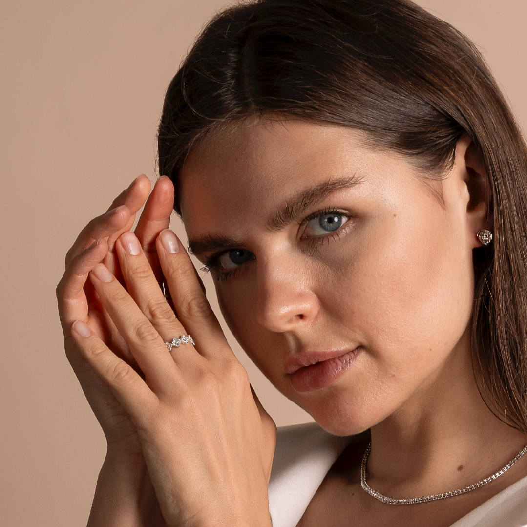 Flower Cluster Lab Grown Diamond Eternity Ring - AVIR New York