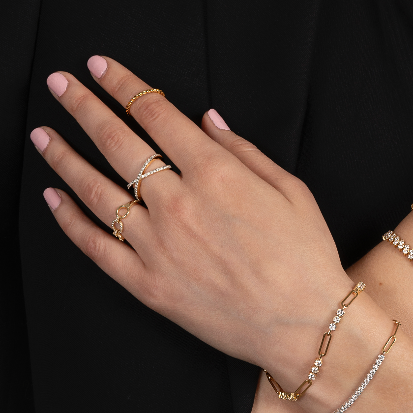 Gold Beaded Ring - AVIR New York