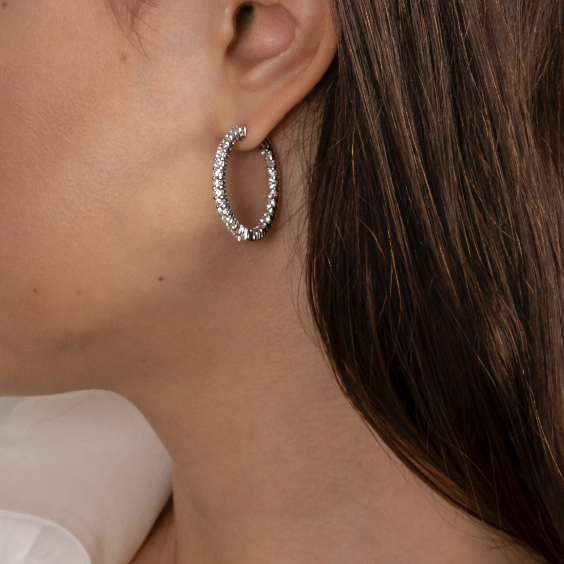 Classic Lab Grown Diamond Hoop Earrings - AVIR New York