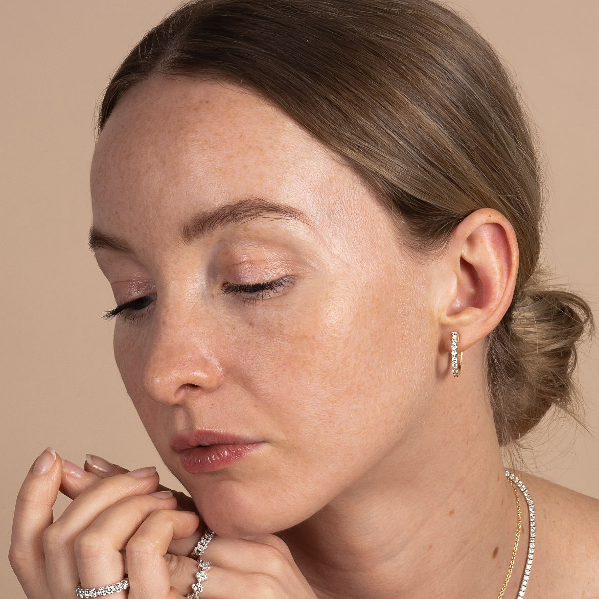 Dainty Lab Grown Diamond Huggie Earrings - AVIR New York