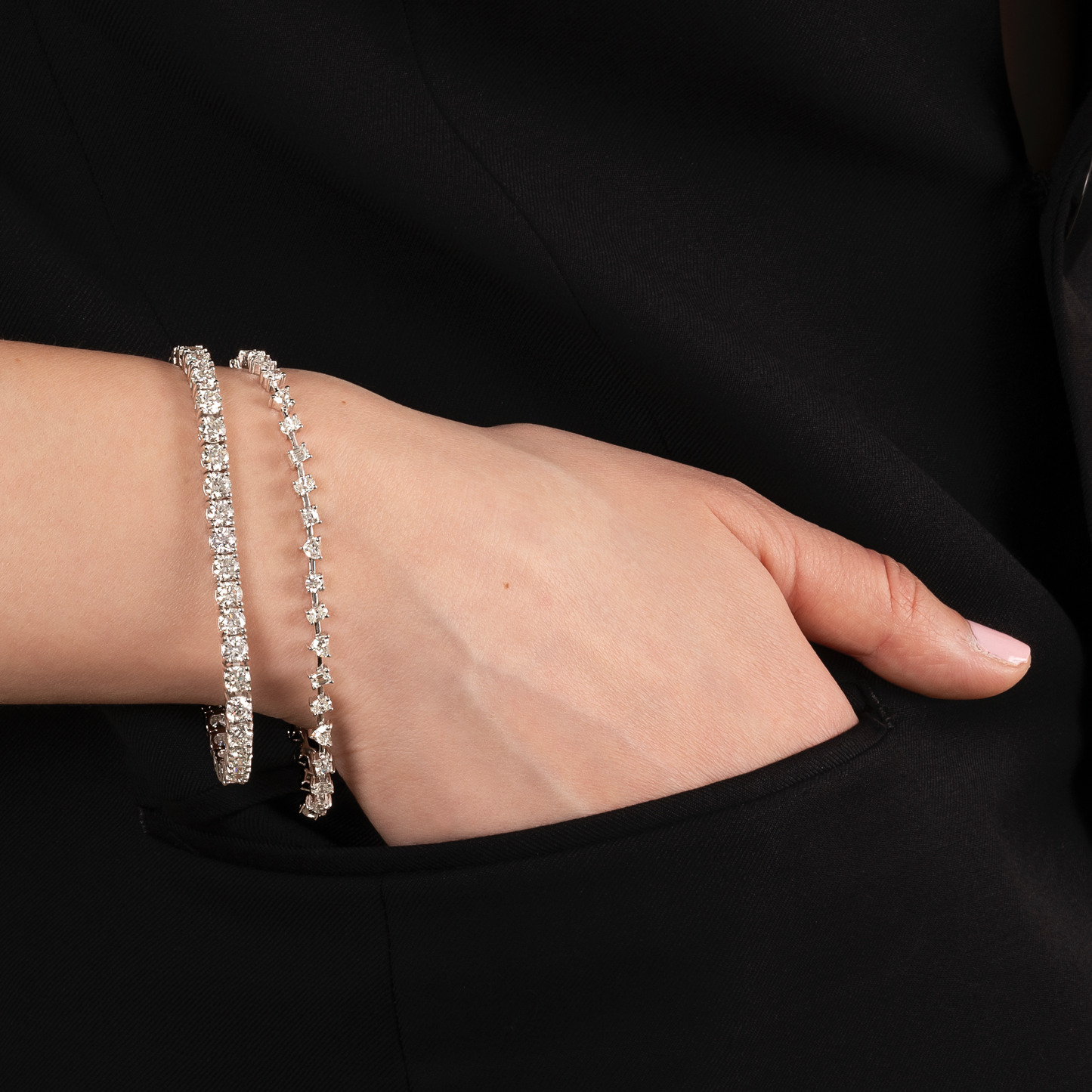Multi-shape Natural Diamond Tennis Bracelet - AVIR New York
