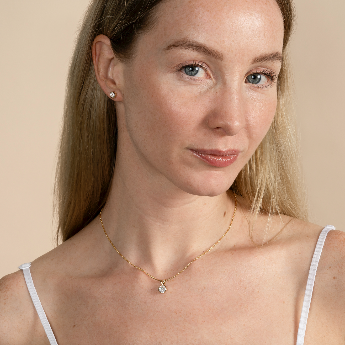 IGI Certified Lab Grown Diamond Bezel Set Solitaire Necklace - AVIR New York