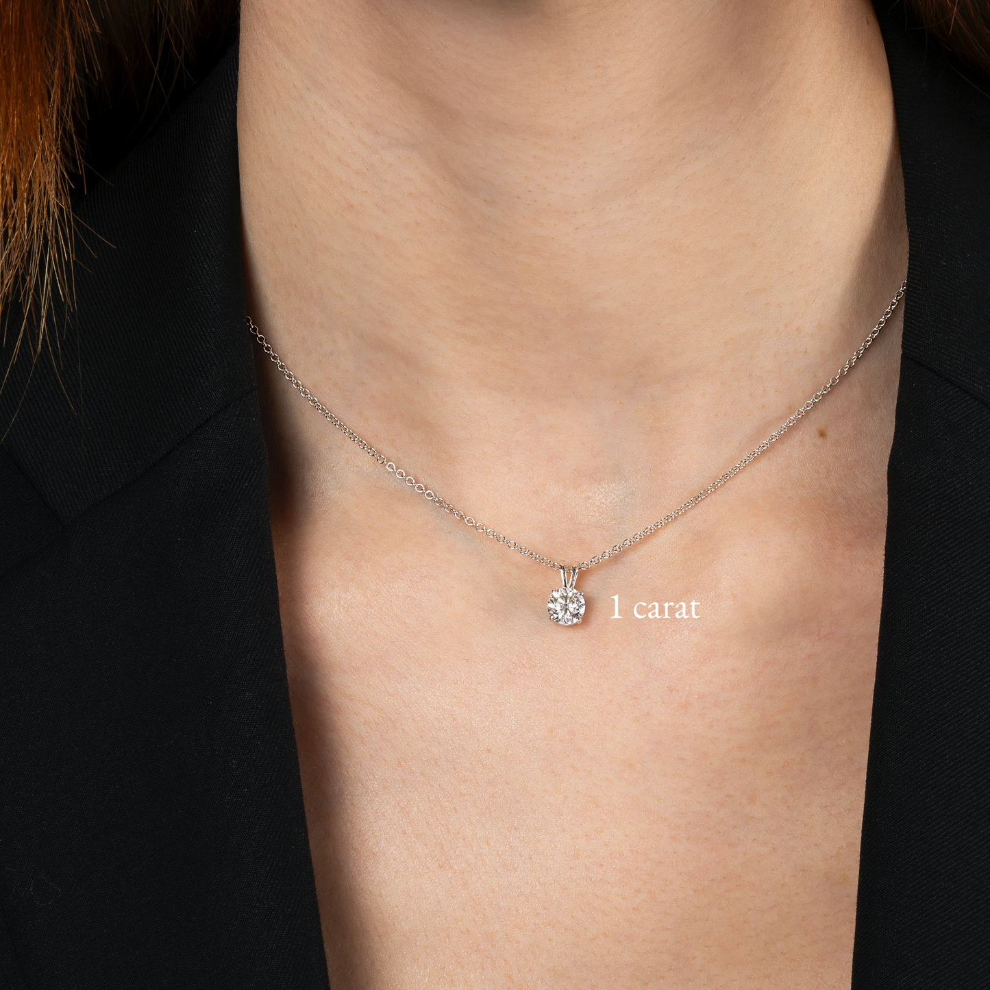 IGI Certified Lab Grown Diamond 4 Prong Solitaire Necklace - AVIR New York