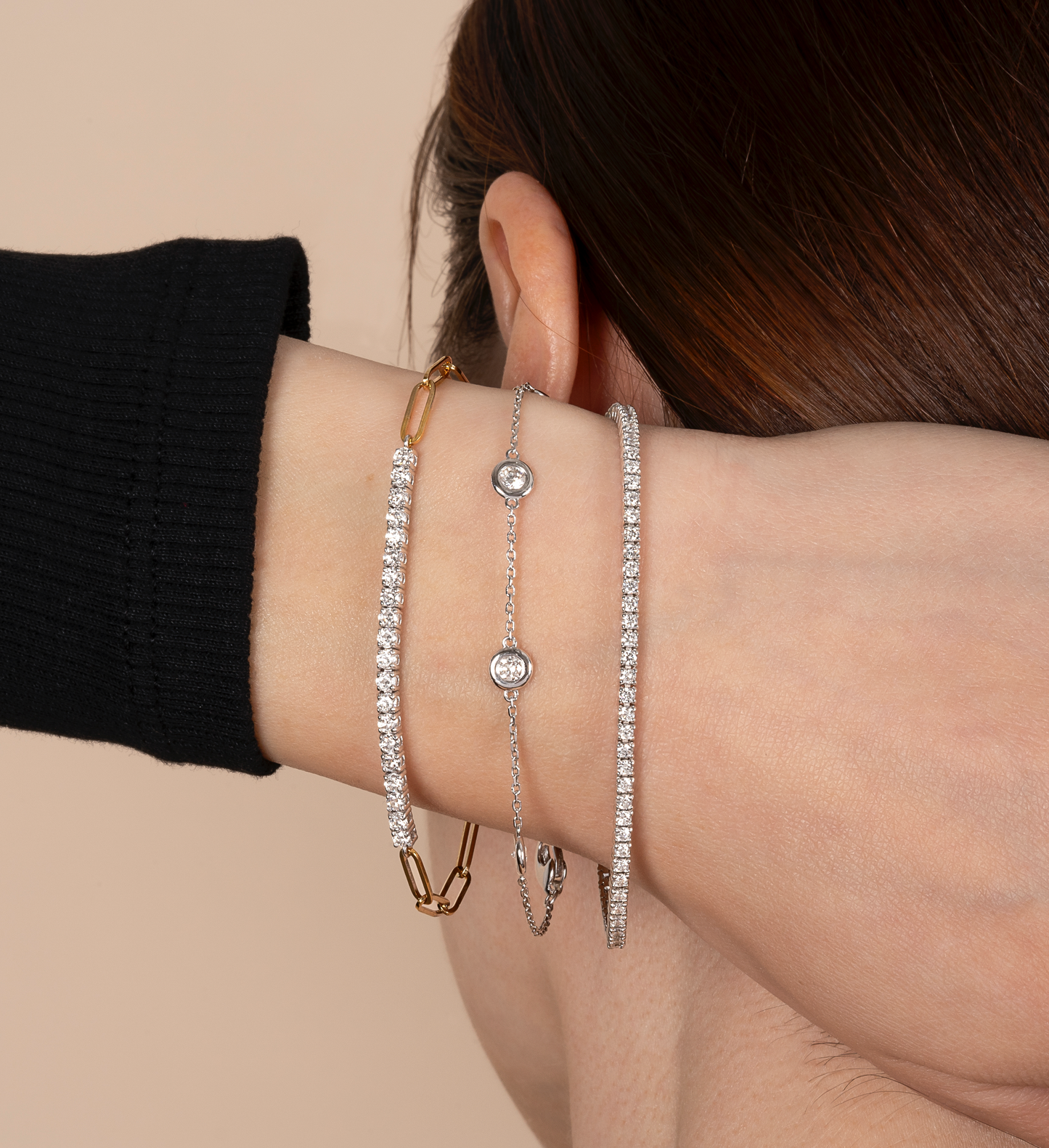 Classic 4 Prong Natural Diamond Tennis Bracelet - AVIR New York