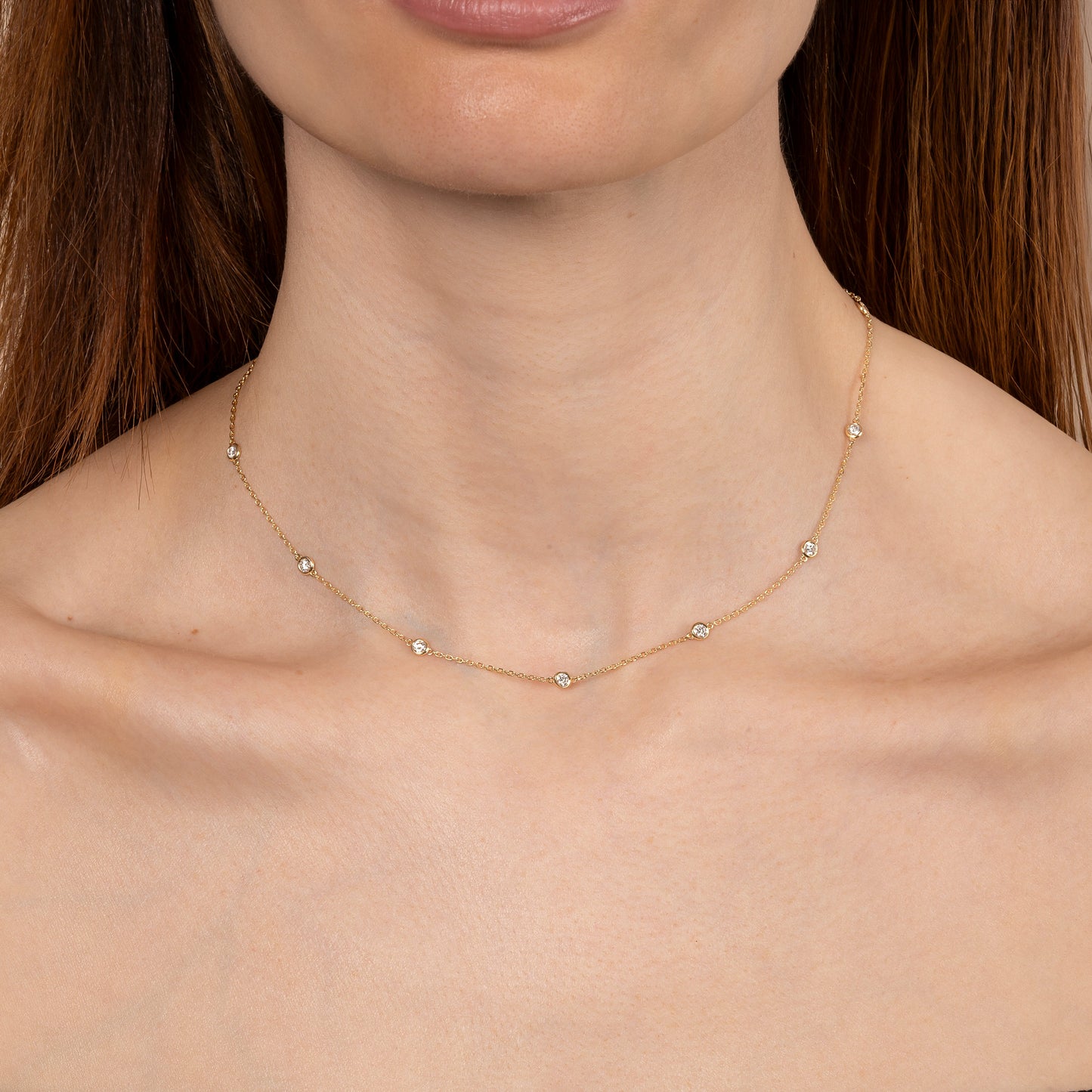 Diamond by the Yard Lab Grown Diamond 16 Inch Necklace and Bezel Paperclip Bracelet Set - AVIR New York