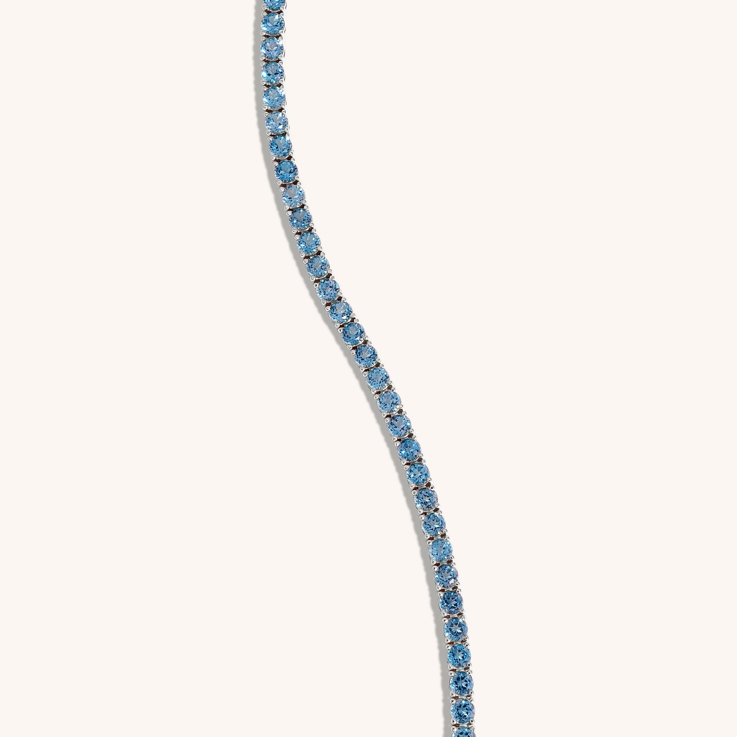 Natural Blue Topaz Classic Tennis Bracelet