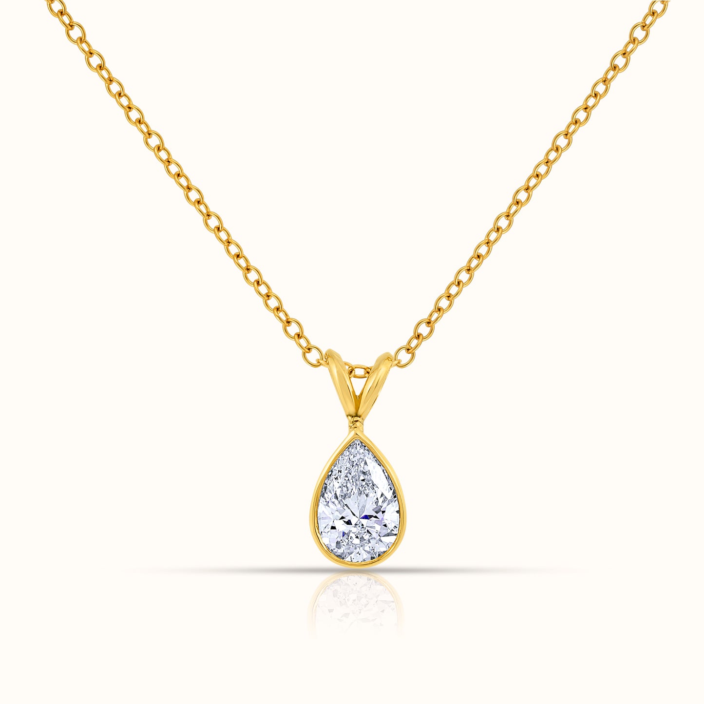 Bezel Pear Lab Grown Diamond Signature Set