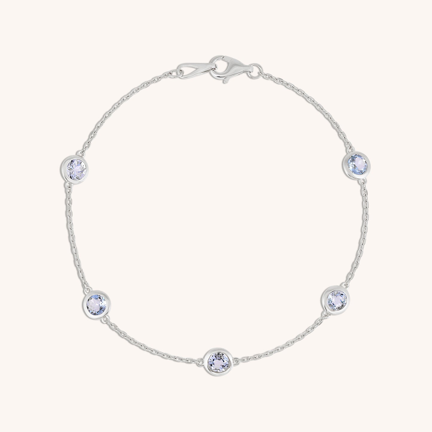 Diamond by the Yard Natural Aquamarine Bracelet