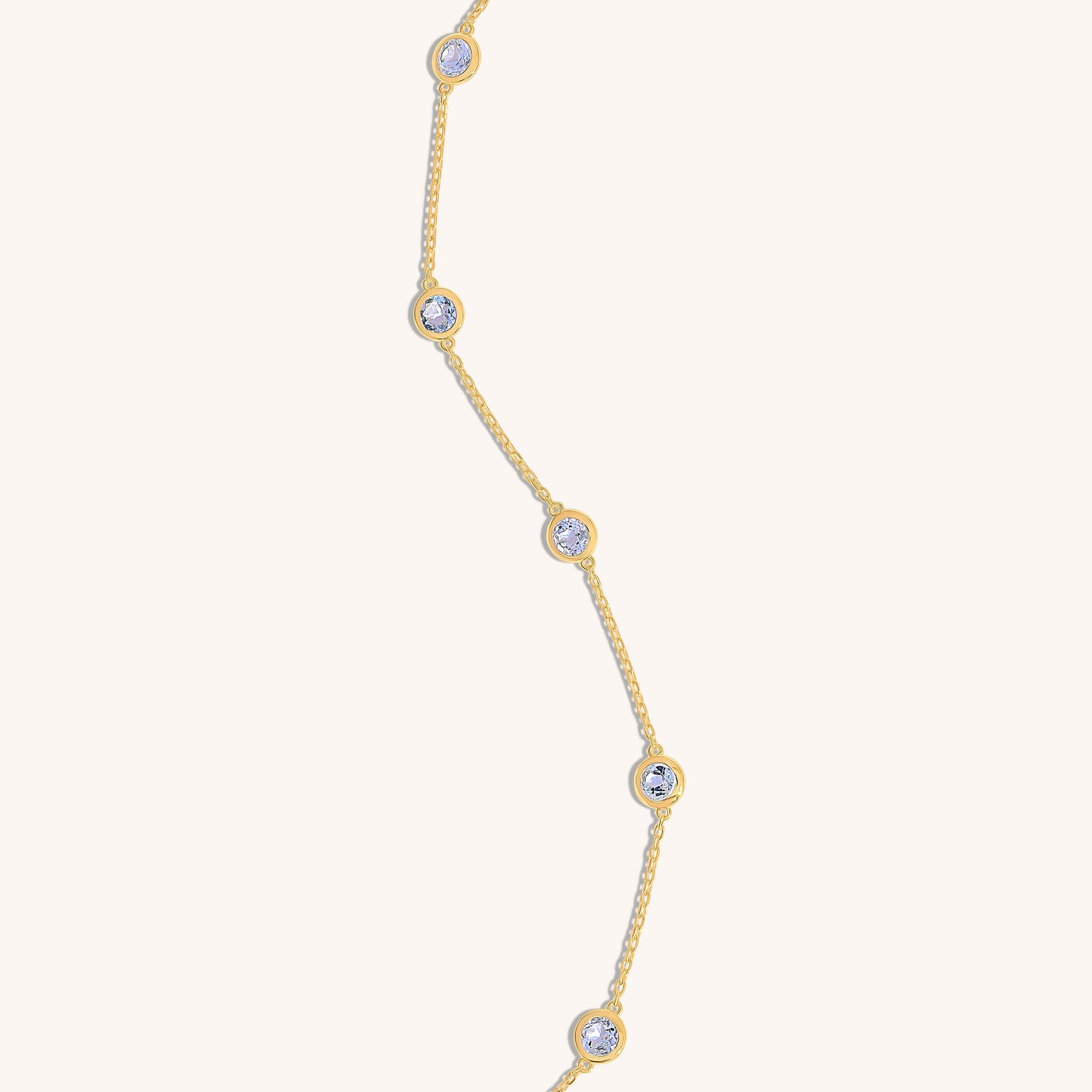 Diamond by the Yard Natural Aquamarine Bracelet