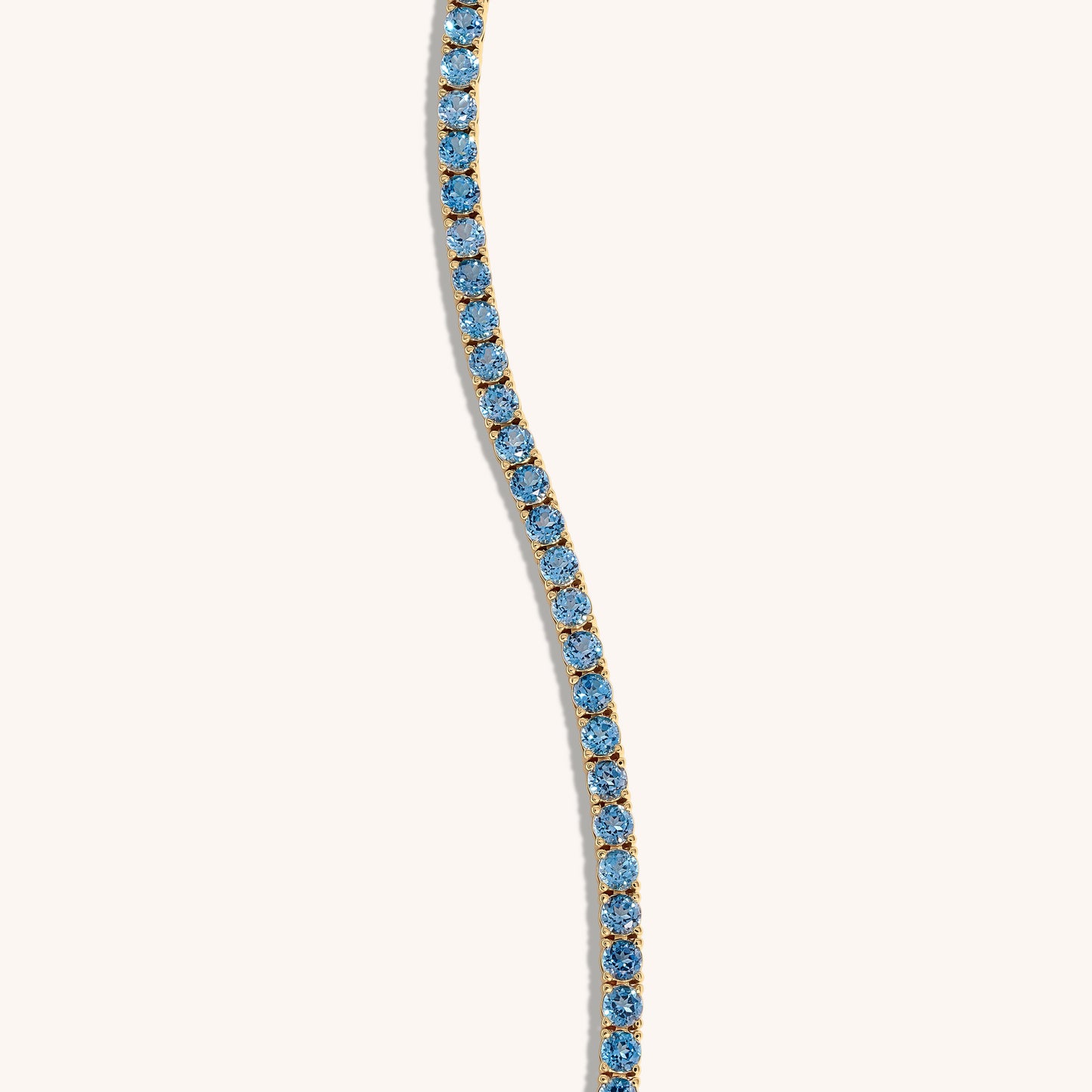 Natural Blue Topaz Classic Tennis Bracelet
