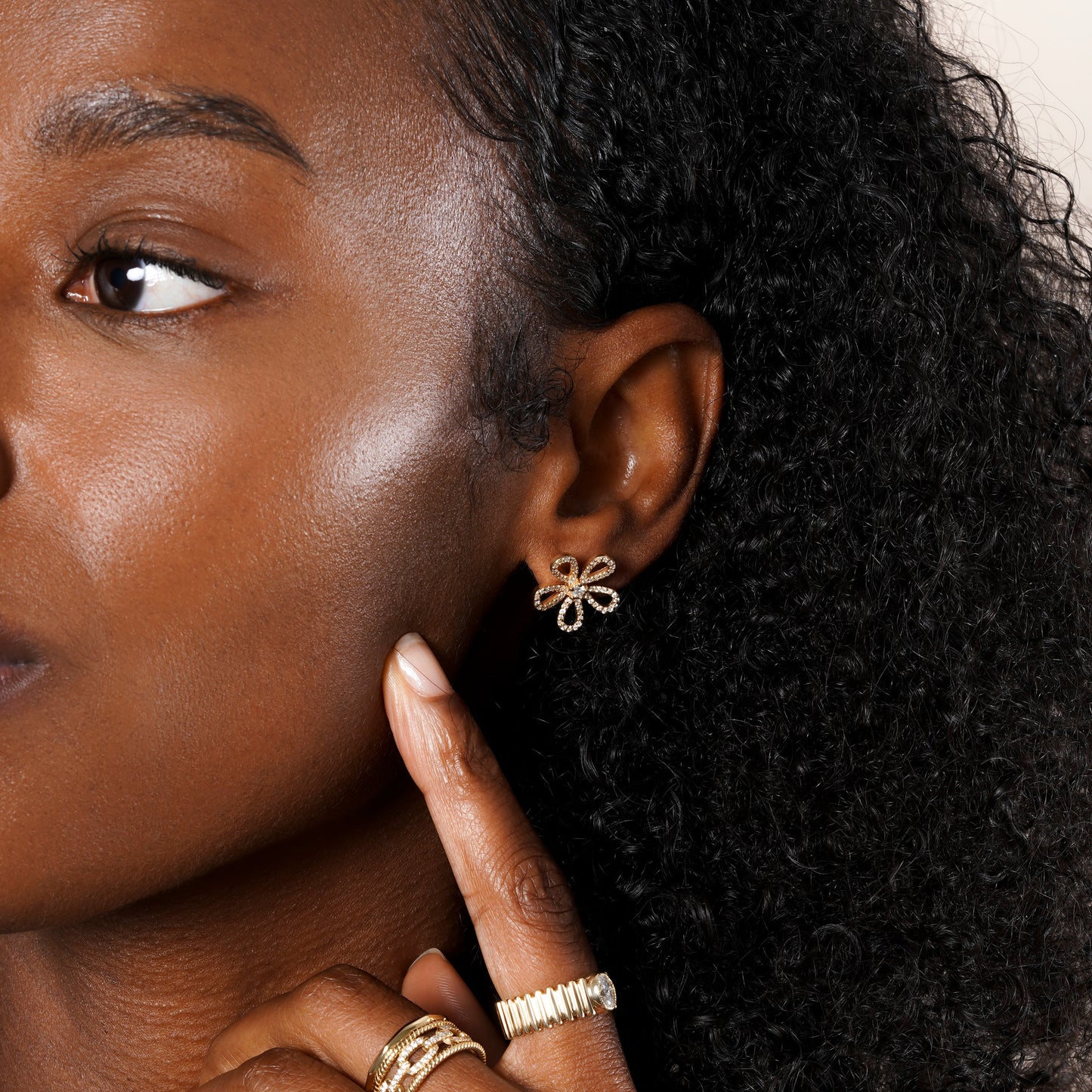 Floralace Lab Grown Dimond Earrings