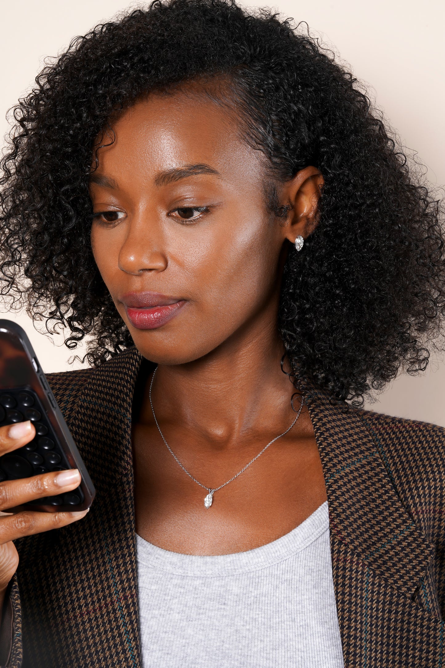 IGI Certified Marquise Cut Lab Grown Diamond Stud Earring