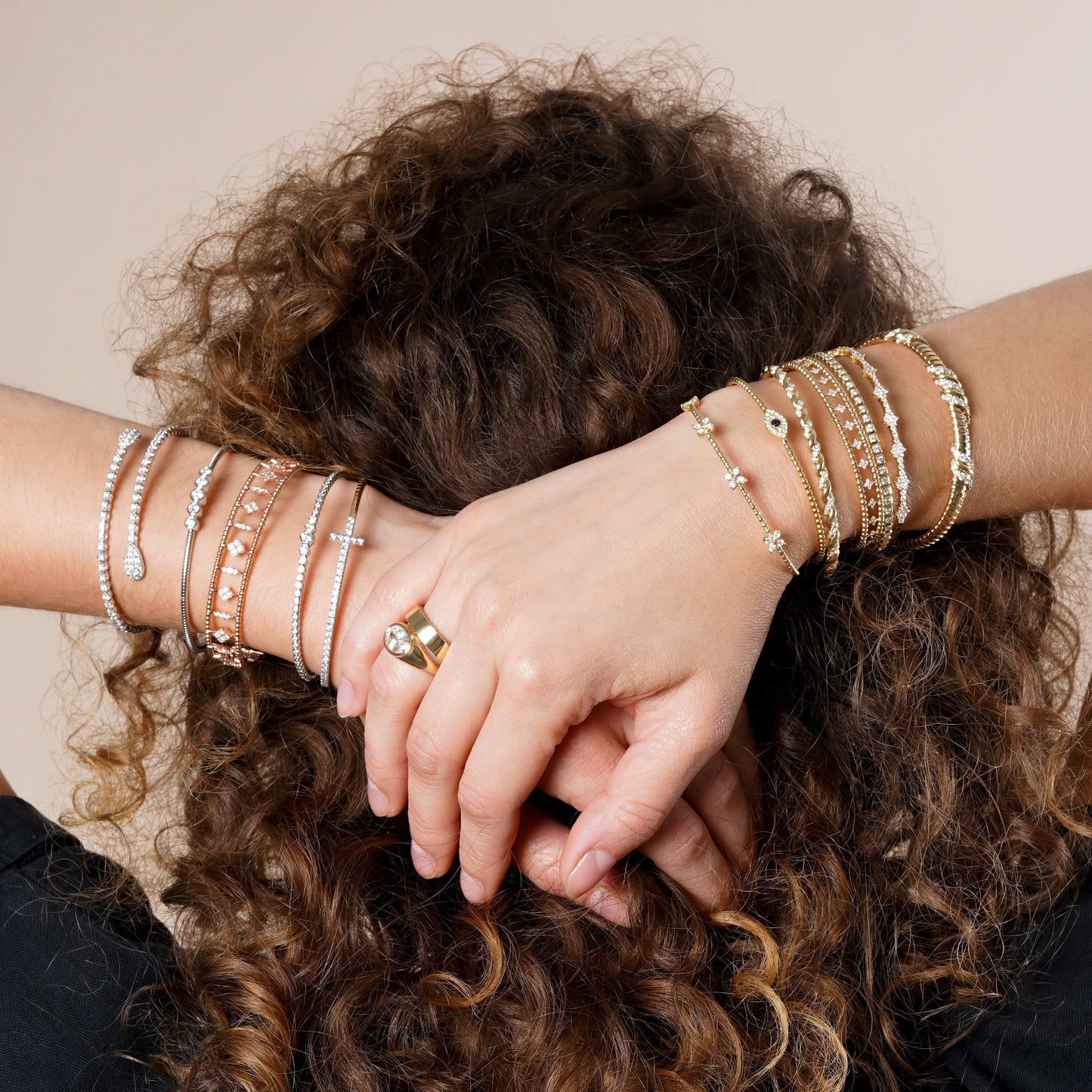 Lab Grown Diamond Princess Illusion Flexible Bangle