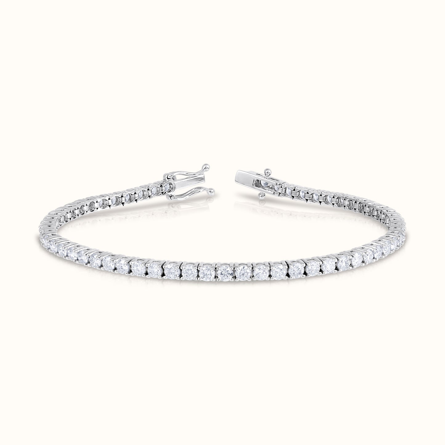 Classic 4 Prong Natural Diamond Tennis Bracelet - AVIR New York