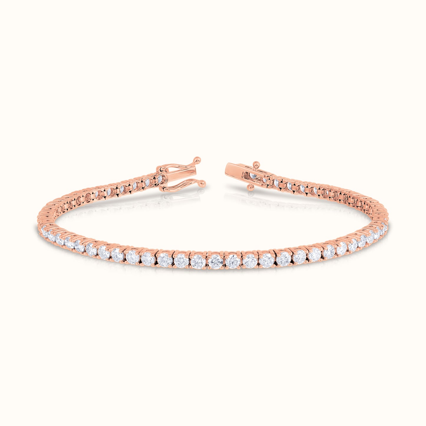 Classic 4 Prong Natural Diamond Tennis Bracelet - AVIR New York