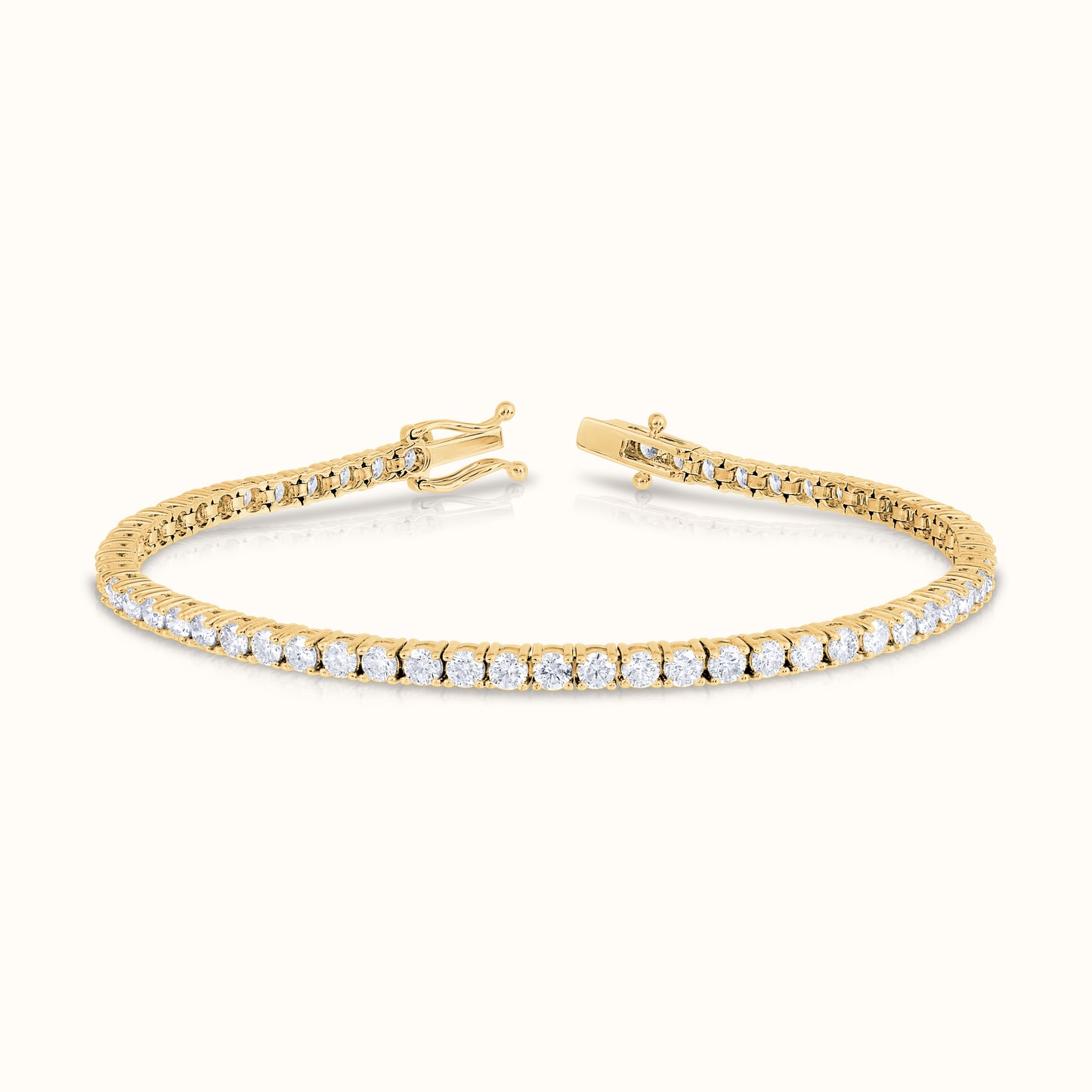 Classic 4 Prong Natural Diamond Tennis Bracelet - AVIR New York