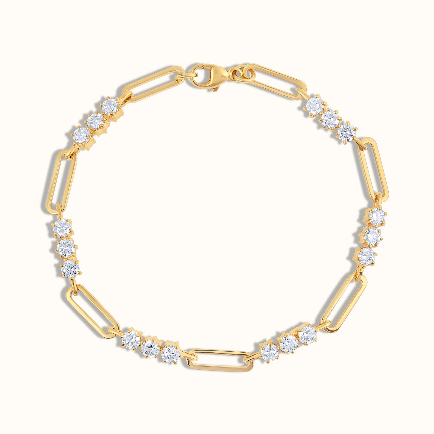 Trio Natural Diamond Link Bracelet - AVIR New York