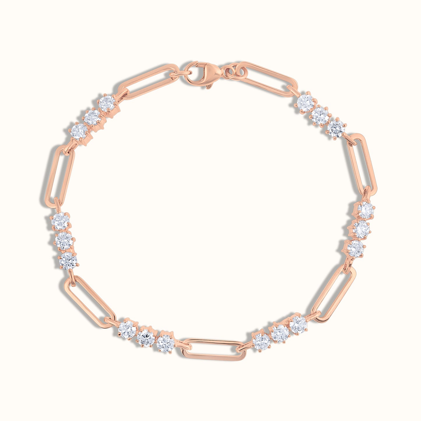 Trio Natural Diamond Link Bracelet - AVIR New York