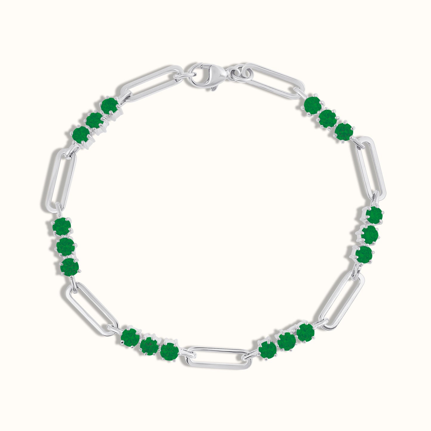 Trio Colour Stone Link Bracelet - AVIR New York