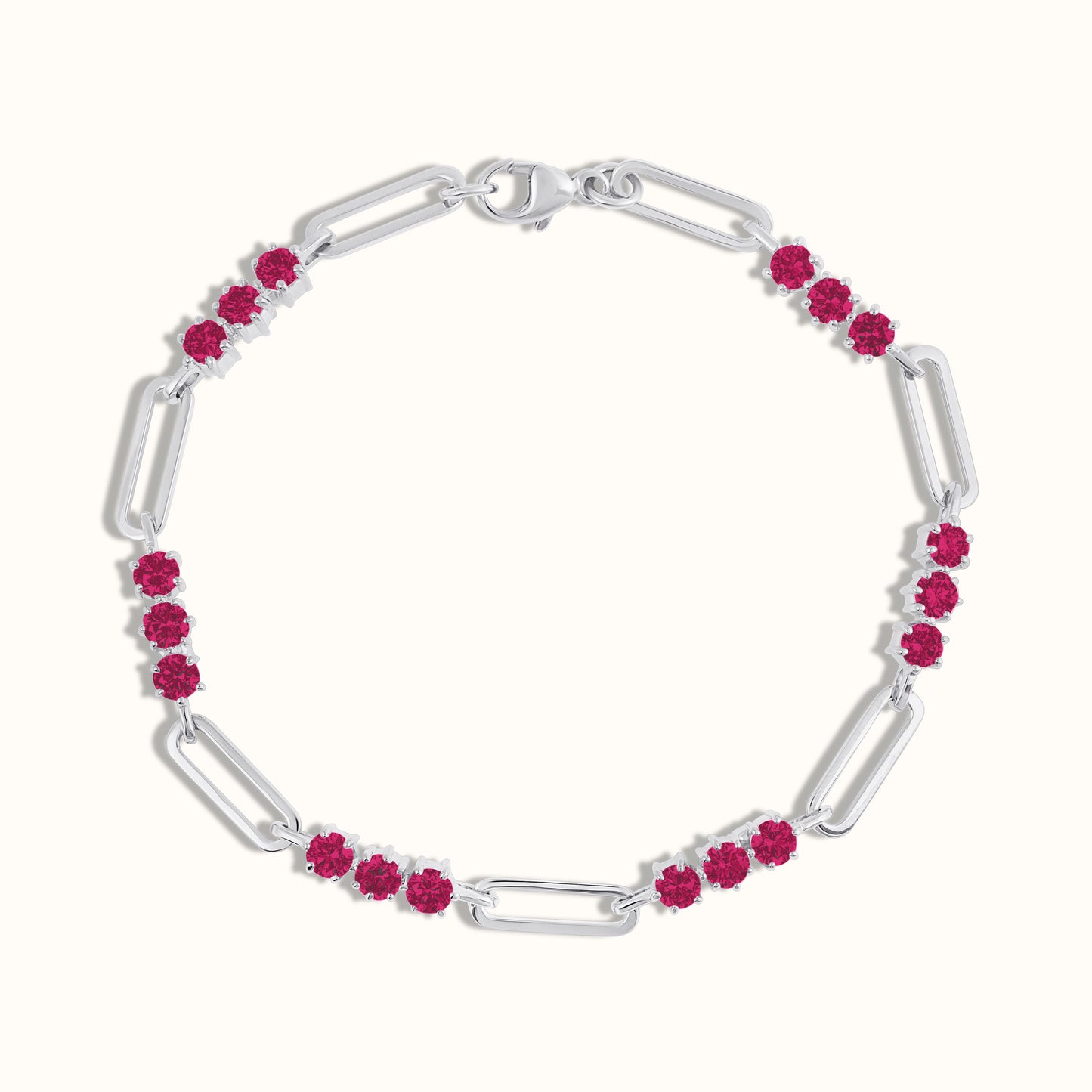 Trio Colour Stone Link Bracelet - AVIR New York