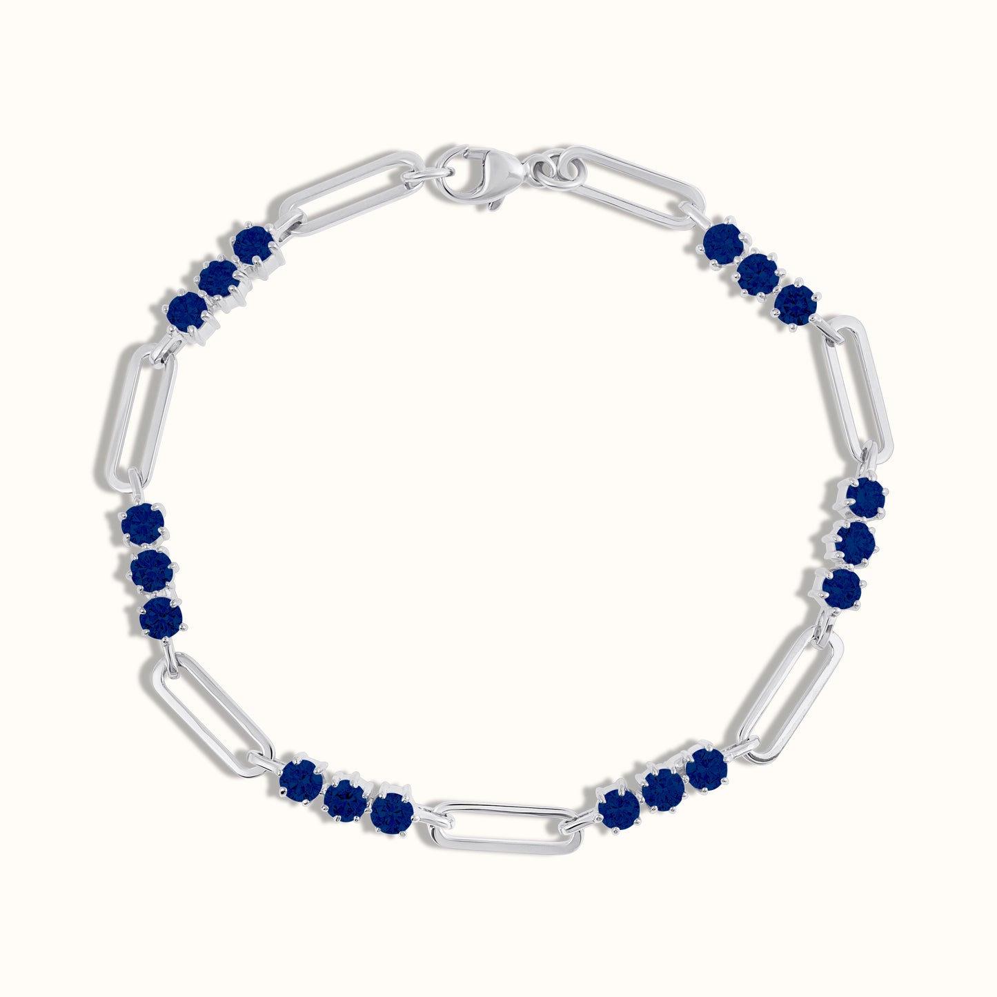 Trio Colour Stone Link Bracelet - AVIR New York