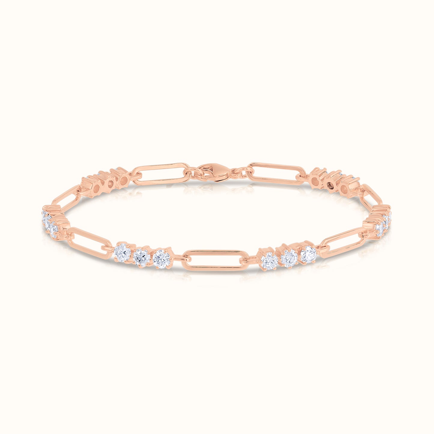 Trio Natural Diamond Link Bracelet - AVIR New York