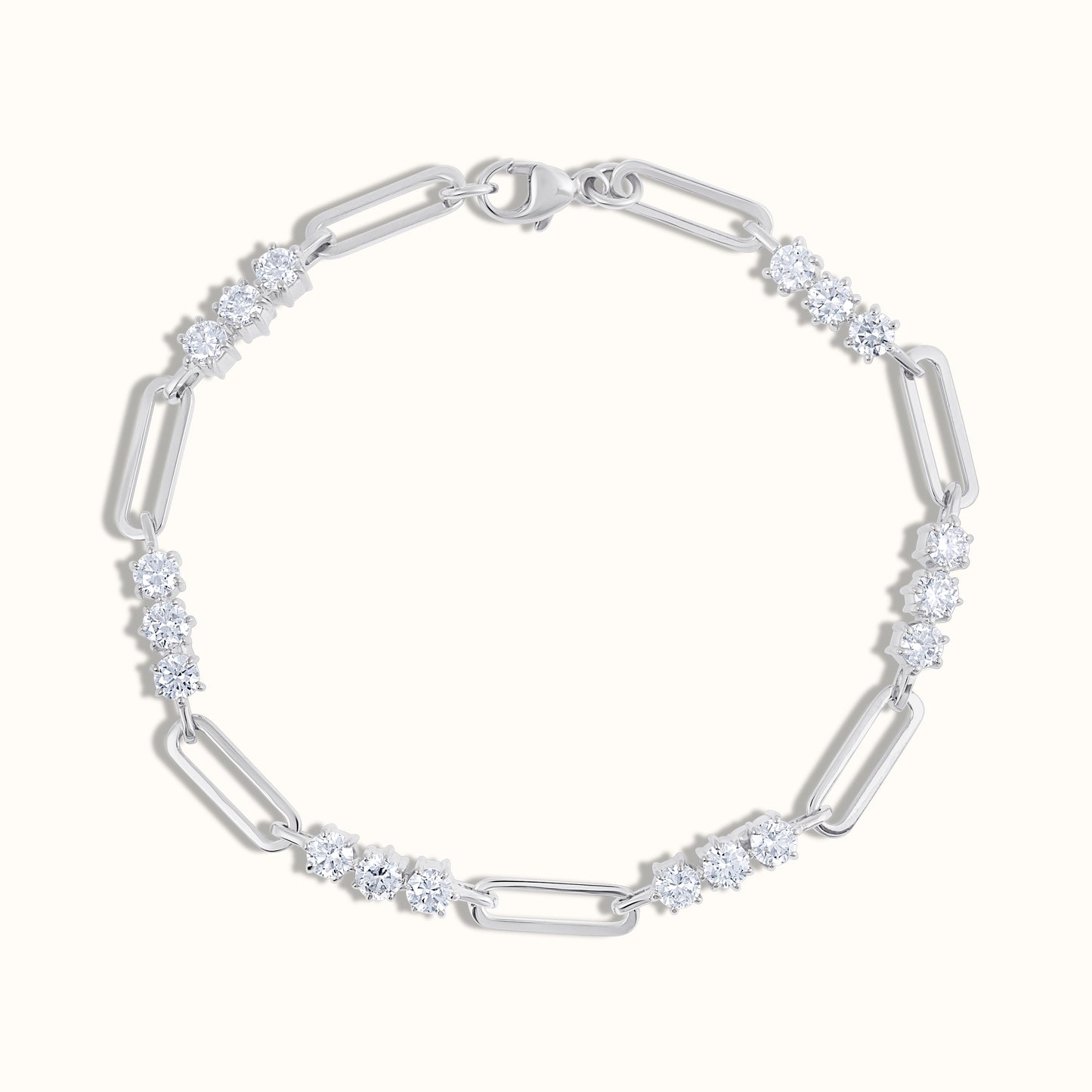 Trio Natural Diamond Link Bracelet - AVIR New York