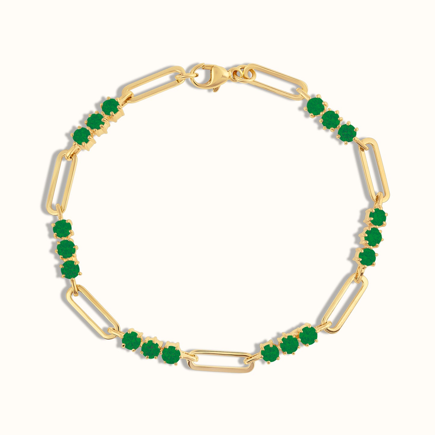 Trio Colour Stone Link Bracelet - AVIR New York
