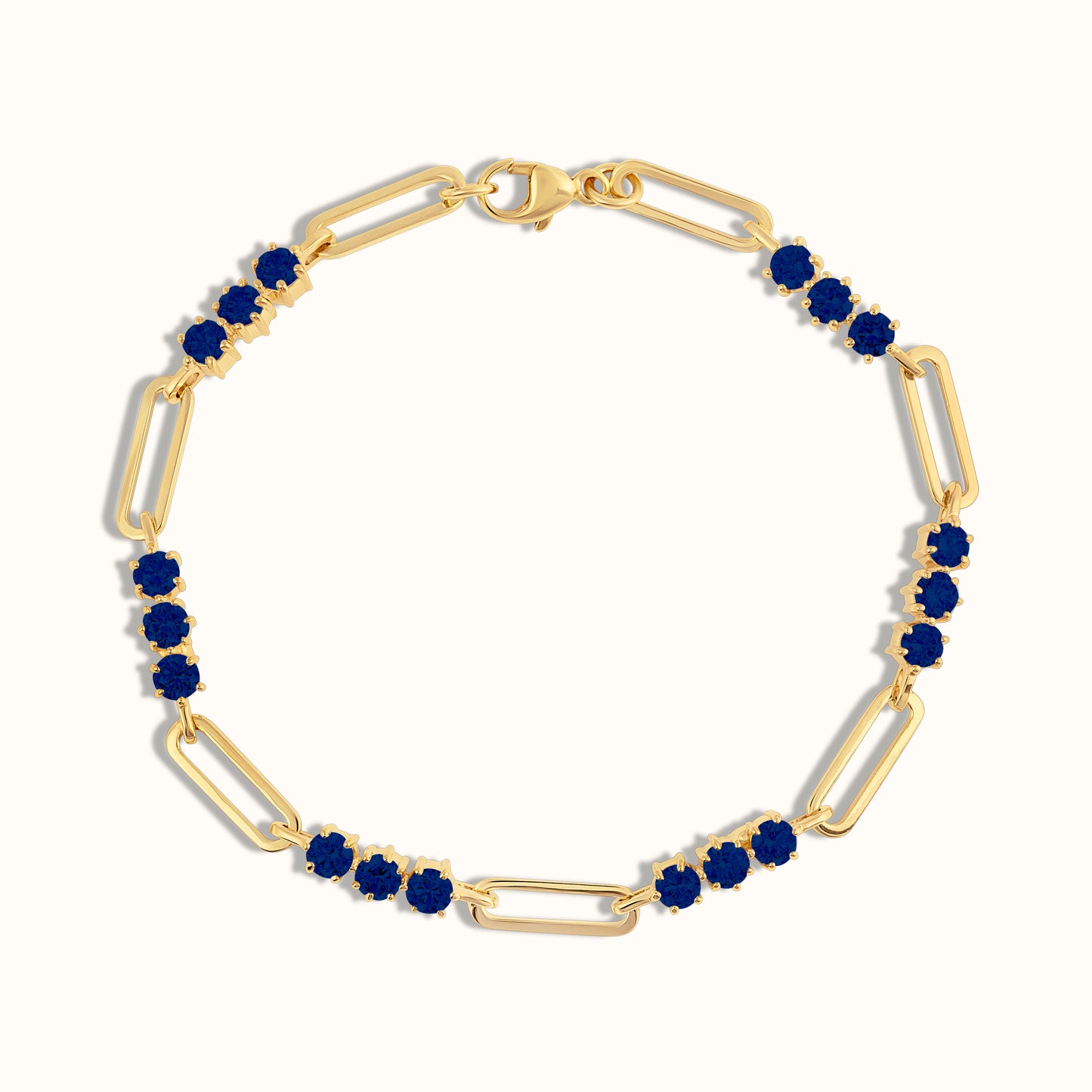 Trio Colour Stone Link Bracelet - AVIR New York