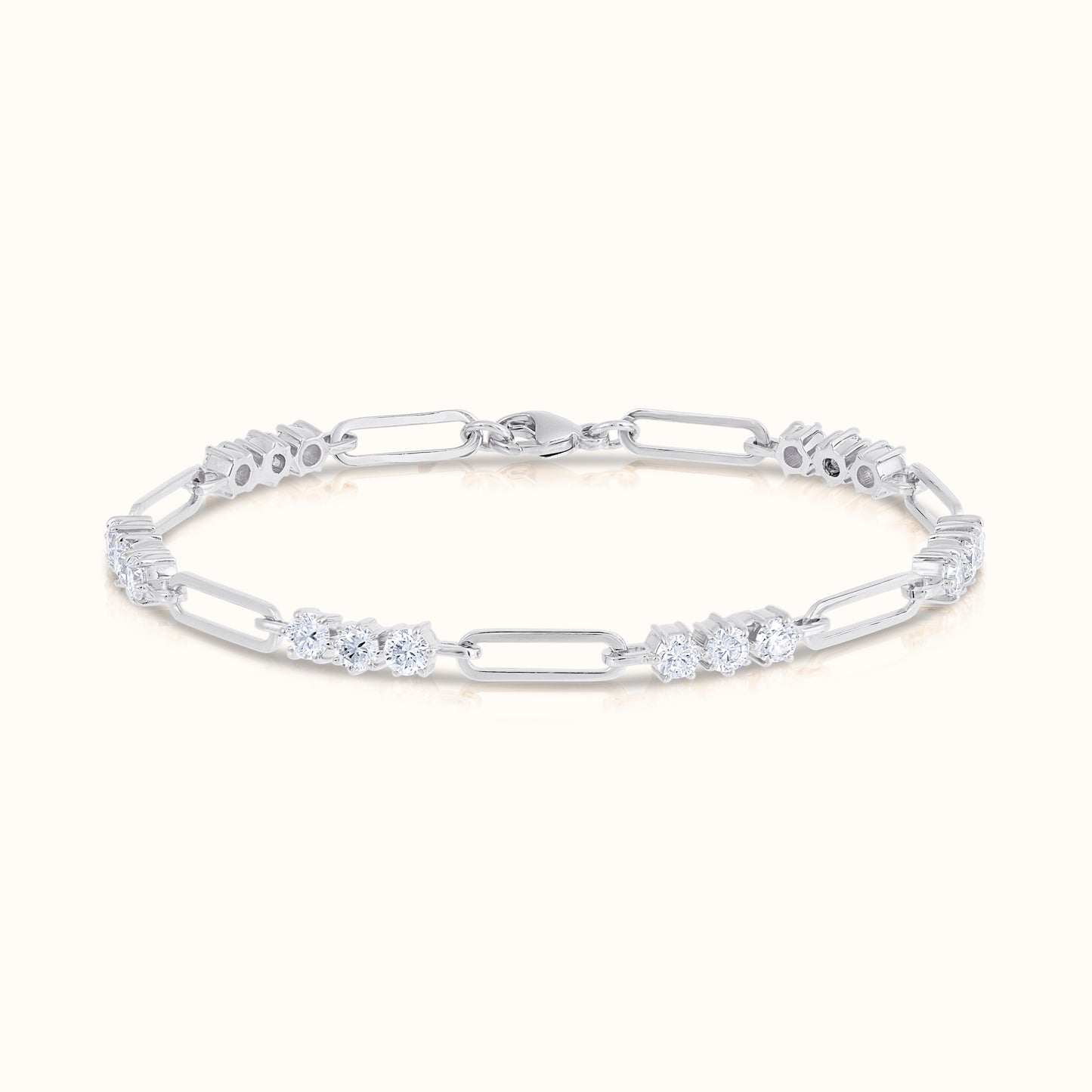 Trio Natural Diamond Link Bracelet - AVIR New York
