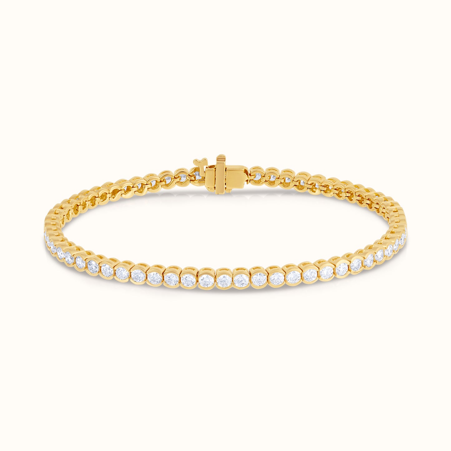 Bezel Set Lab Grown Diamond Solitaire 16 Inch Necklace, Stud Earrings and Bracelet Set - AVIR New York