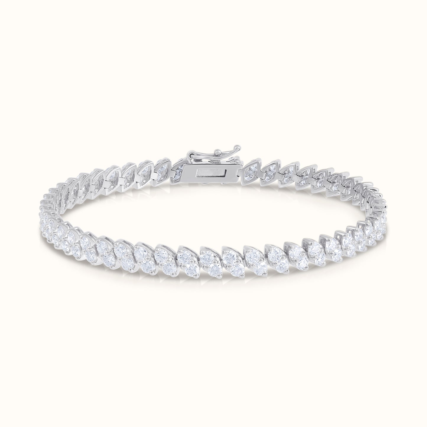 Marquise Shaped Illusion Natural Diamond Tennis Bracelet - AVIR New York