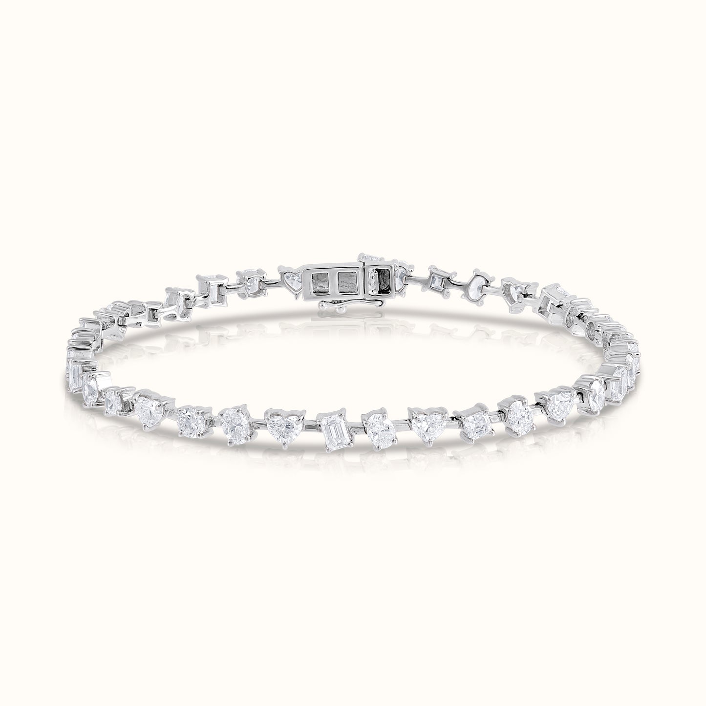 Multi-shape Natural Diamond Tennis Bracelet - AVIR New York