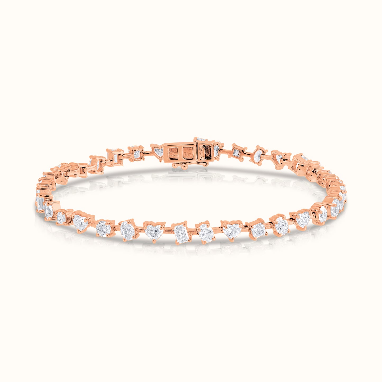 Multi-shape Natural Diamond Tennis Bracelet - AVIR New York
