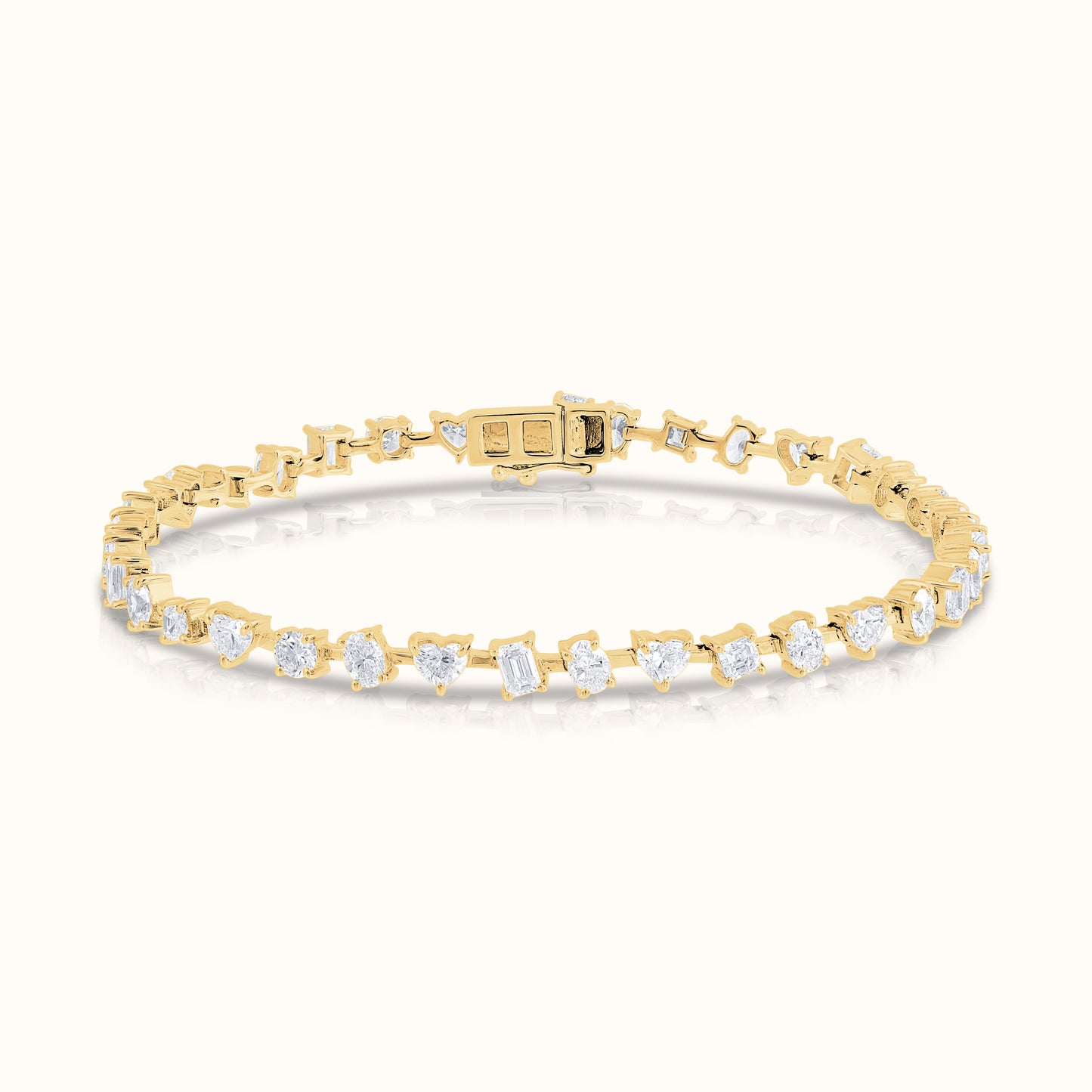Multi-shape Natural Diamond Tennis Bracelet - AVIR New York