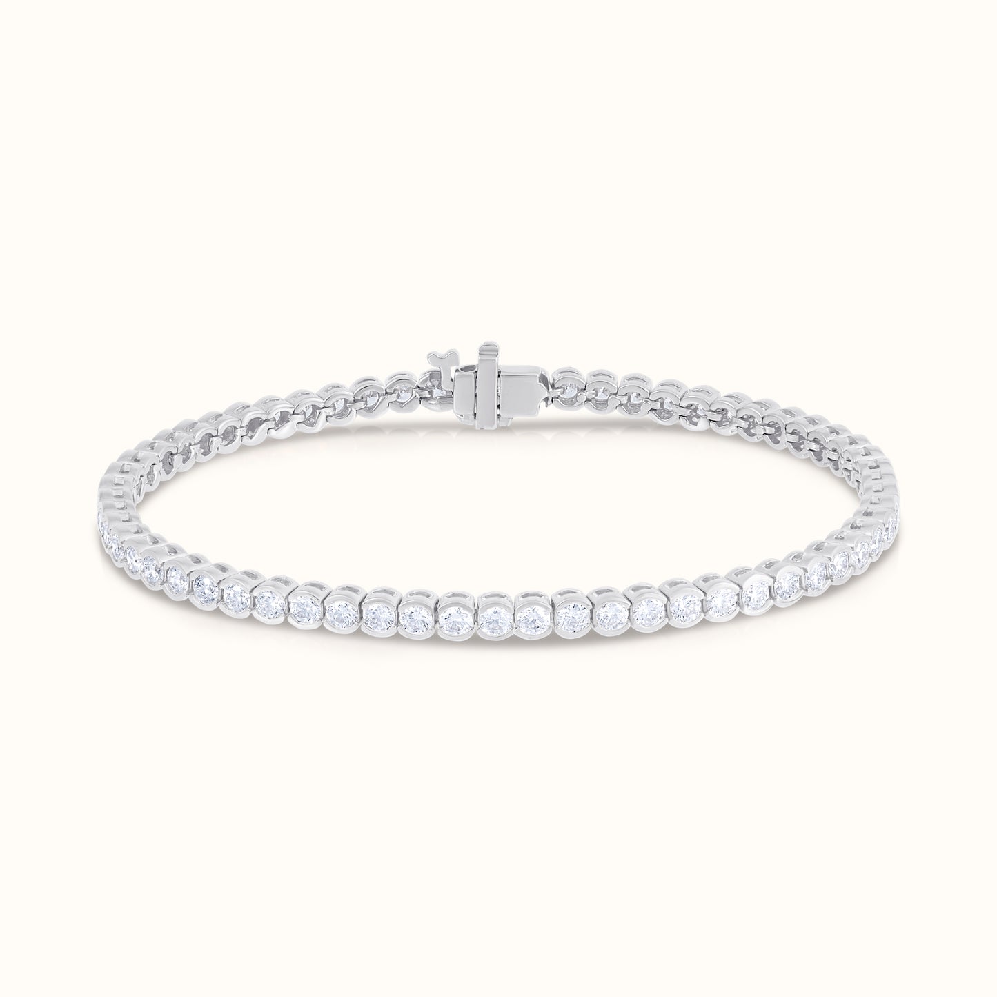 Bezel Set Lab Grown Diamond Solitaire 16 Inch Necklace, Stud Earrings and Bracelet Set - AVIR New York