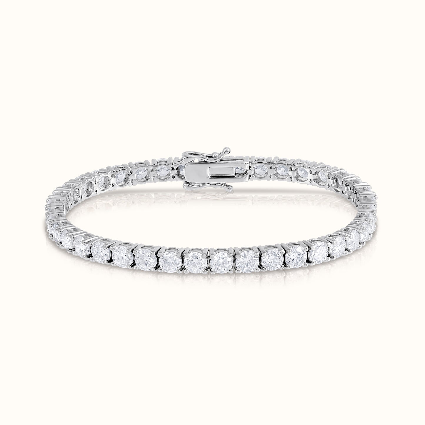 Classic 4 Prong Natural Diamond Tennis Bracelet - AVIR New York