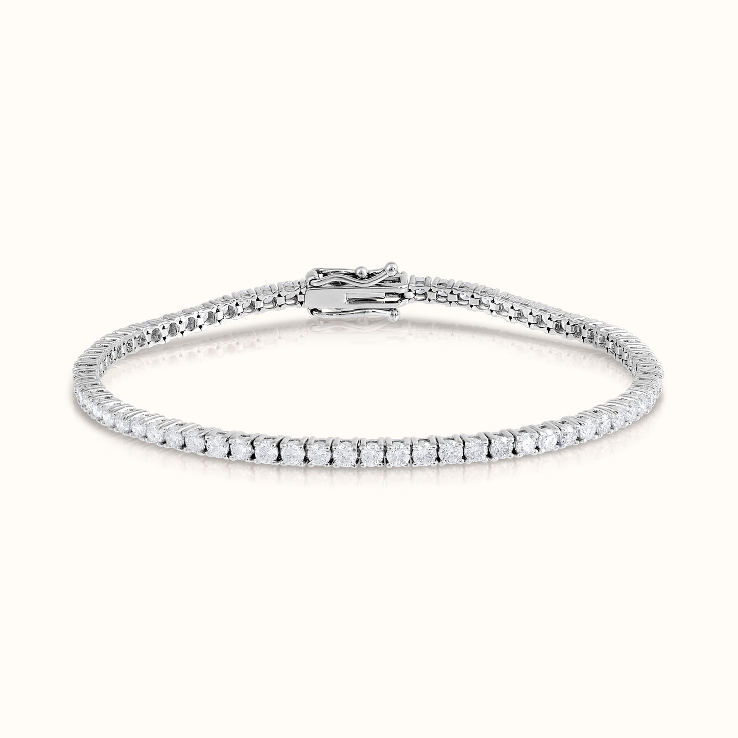 Classic 4 Prong Natural Diamond Tennis Bracelet - AVIR New York