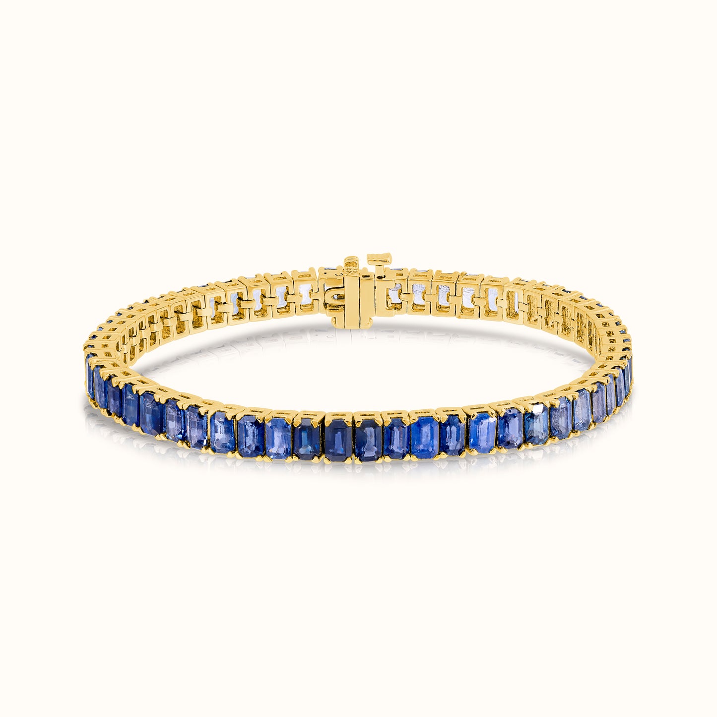 Sapphire Emerald Cut Tennis Bracelet - AVIR New York
